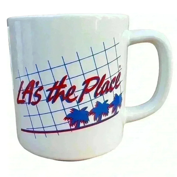 Vintage 80s LA’s The Place Los Angeles graphic souvenir mug - Picture 1 of 6